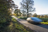 Car travelling along country road