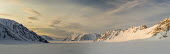 Svalbard landscape Svalbard,Arctic,mountains,landscape,panorama,snow,soft light,evening light