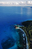 Aerial view of La Digue island - Seychelles