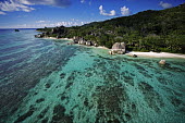 Aerial view of La Digue island - Seychelles