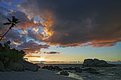 Sunset on a beach - Cousine Island, Seychelles beach,beaches